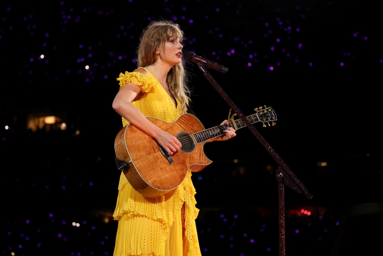 Taylor Swift performs in Kansas City, Mo.