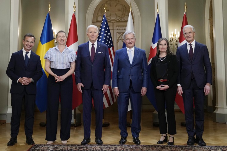 Biden with Nordic Leaders in Helsinki