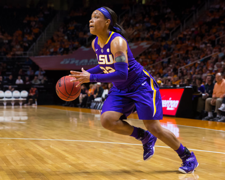 Danielle Ballard during a game between the Louisiana State University Lady Tigers and the University of Tennessee Lady Volunteers, in Knoxville Tenn., on Jan. 22, 2015.