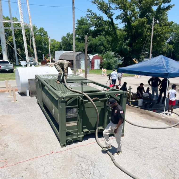 Arkansas National Guard respond to the water crisis in Helena-West Helena.