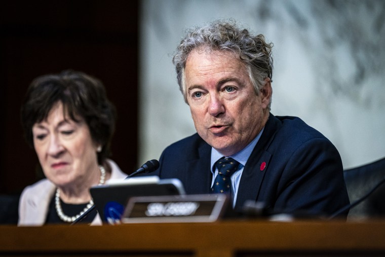 Sen. Rand Paul, a R-Ky., speaks during a Senate Health, Education, Labor, and Pensions Committee hearing on May 10, 2023. 