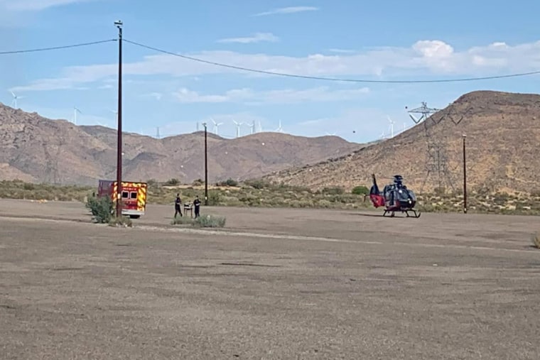 Cal Fire San Diego crews in the area of Carrizo Gorge after a report Saturday that four hikers were suffering from dehydration.