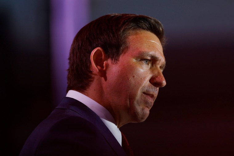 Republican presidential candidate Ron DeSantis delivers remarks at the 2023 Christians United for Israel summit in Arlington, Va.