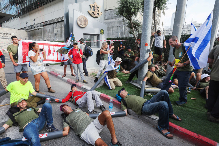 Israel Military Reservist Protest Tel Aviv