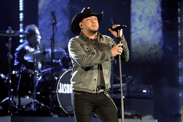 Jason Aldean performs at the 2022 iHeartRadio Music Awards in Los Angeles