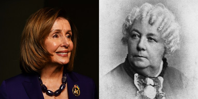 Nancy Pelosi and Elizabeth Cady Stanton.