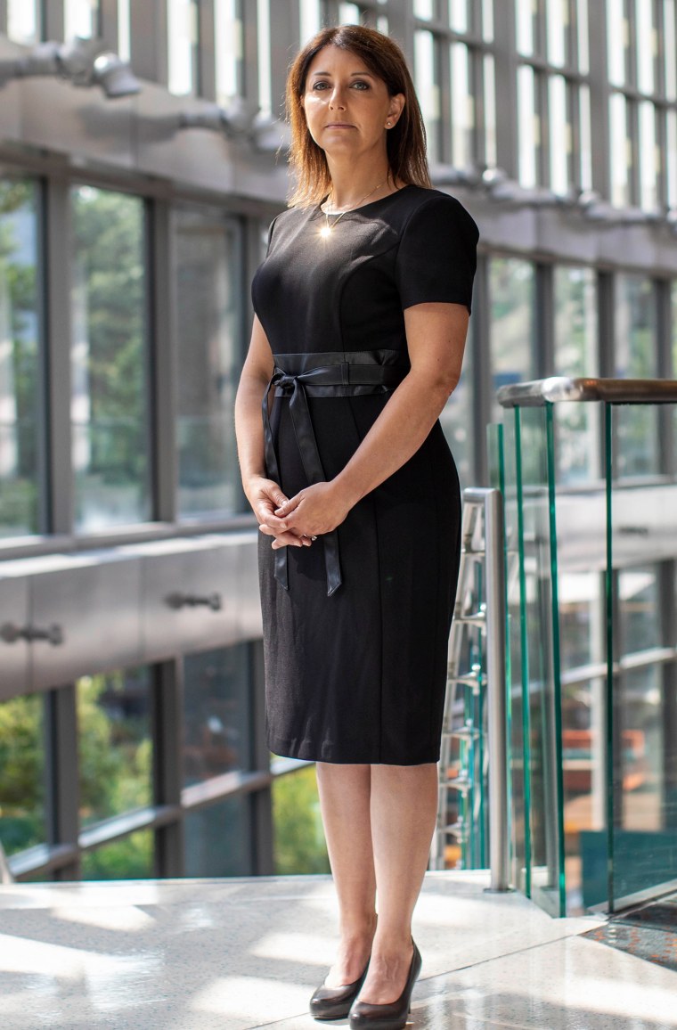 Dr. Mandy Cohen, the 20th Director of the Centers for Disease Control and Prevention, stands for a portrait at the CDC main campus in Atlanta on Thursday, July 20, 2023.