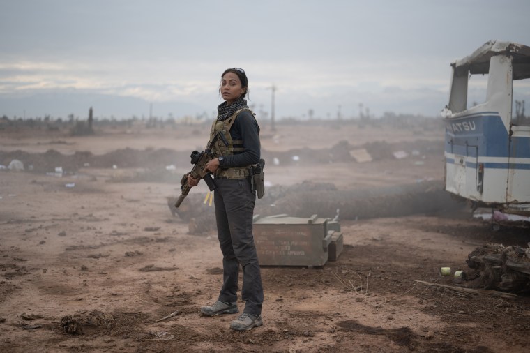 Zoe Saldana as Joe in "Special Ops: Leona" on Paramount+.