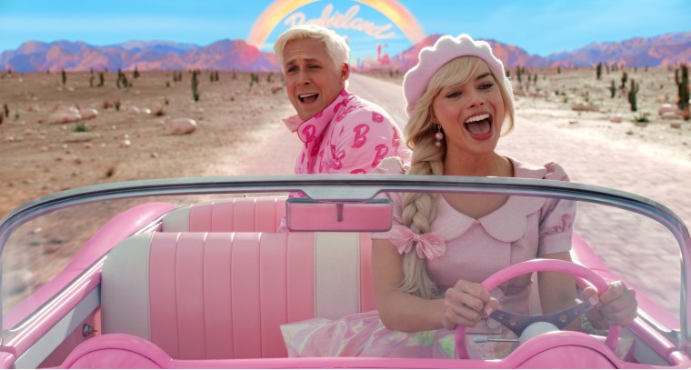 Ryan Gosling and Margot Robbie in "Barbie".