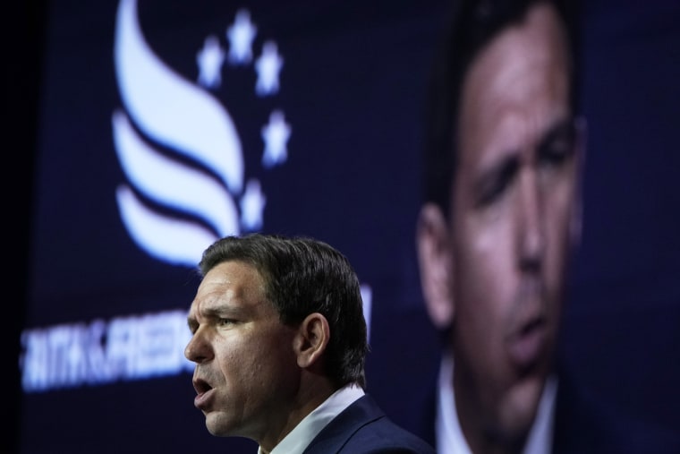 Gov. Ron DeSantis speaks at the Faith and Freedom Road to Majority conference in Washington, D.C.