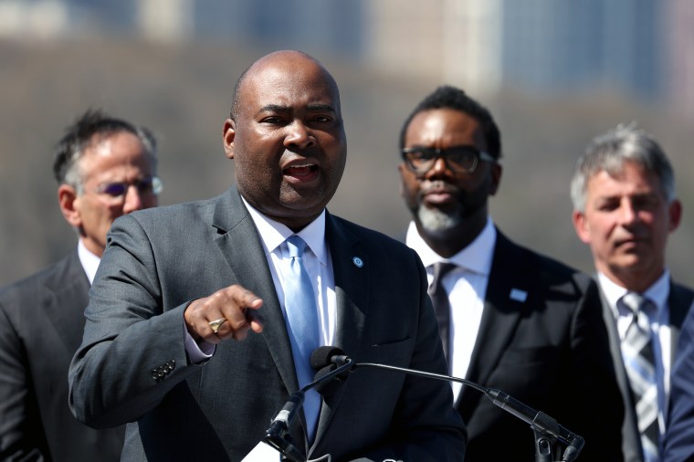 Democratic National Committee Chairman Jaime Harrison announced in April that Chicago had been chosen to host the 2024 Democratic National Convention.