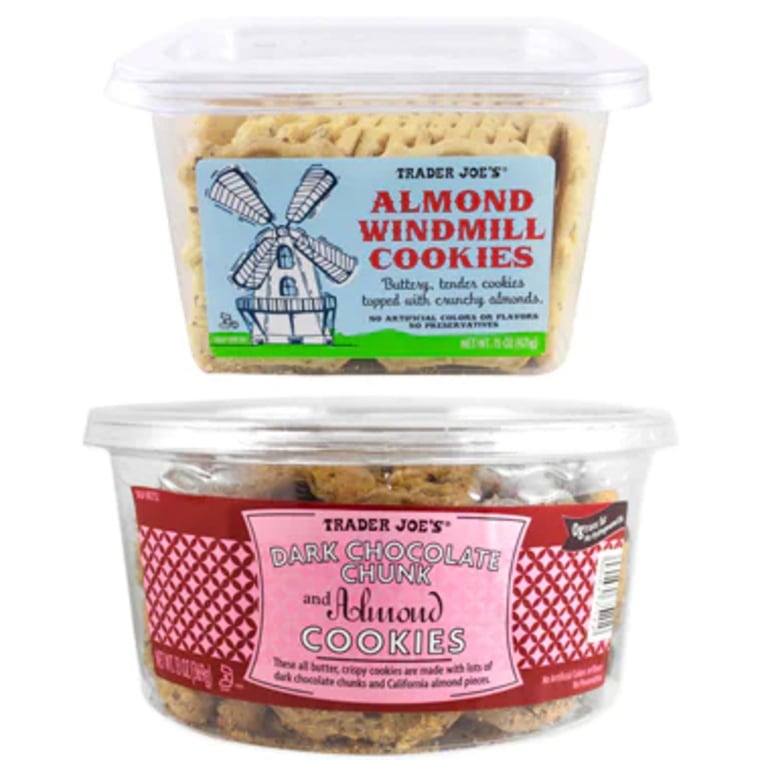 Almond Windmill Cookies and Dark Chocolate Chunk and Almond Cookies.