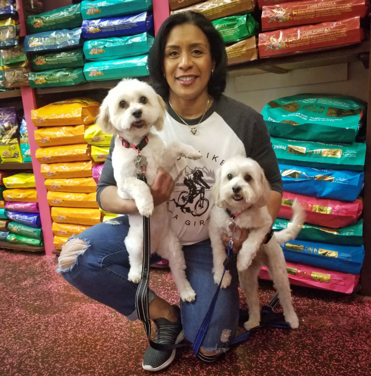 Victoria Boyd with her two Cockapoos, Zuko and Sandy.