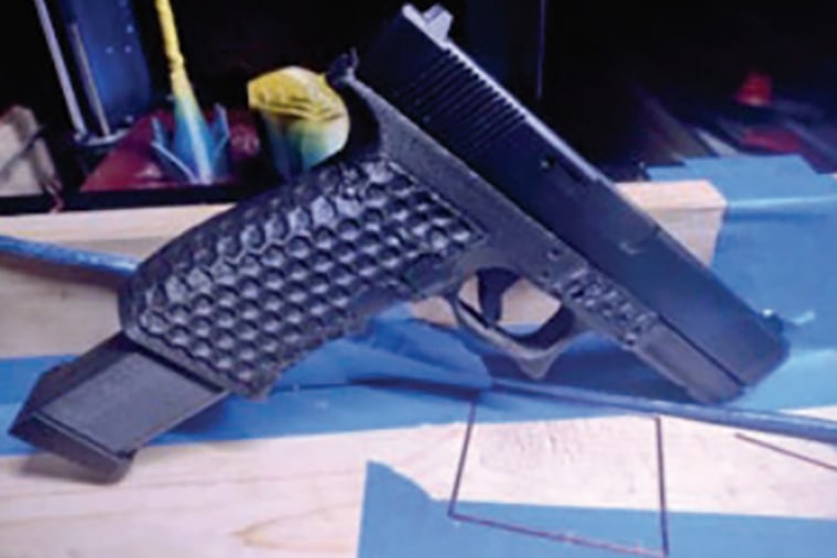 A homemade gun that was allegedly made by Ryan Scott Bradford.