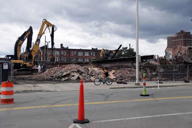 The building at 3143 Cass avenue after demolition, in Detroit