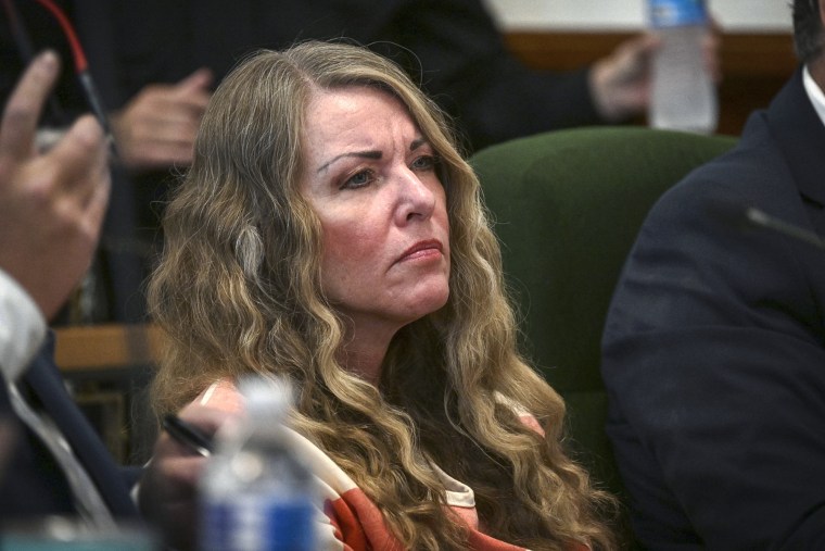 Image: Lori Vallow Daybell sits during her sentencing hearing at the Fremont County Courthouse in St. Anthony, Idaho on July 31, 2023.