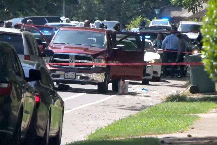 Memphis police investigate the shooting of an armed man who tried to enter a school building on Monday, July 31, 2023.