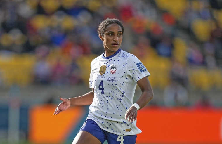 Naomi Girma during a Women's World Cup match against Netherlands on July 27, 2023. 