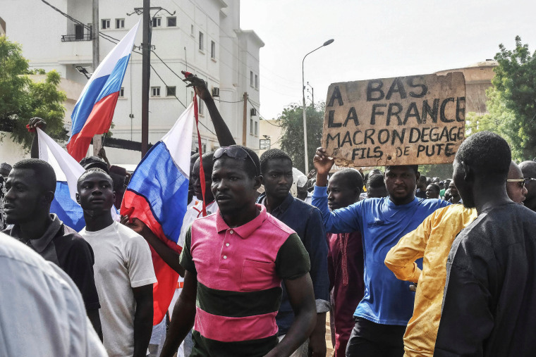 Niger Coup Russian Flags