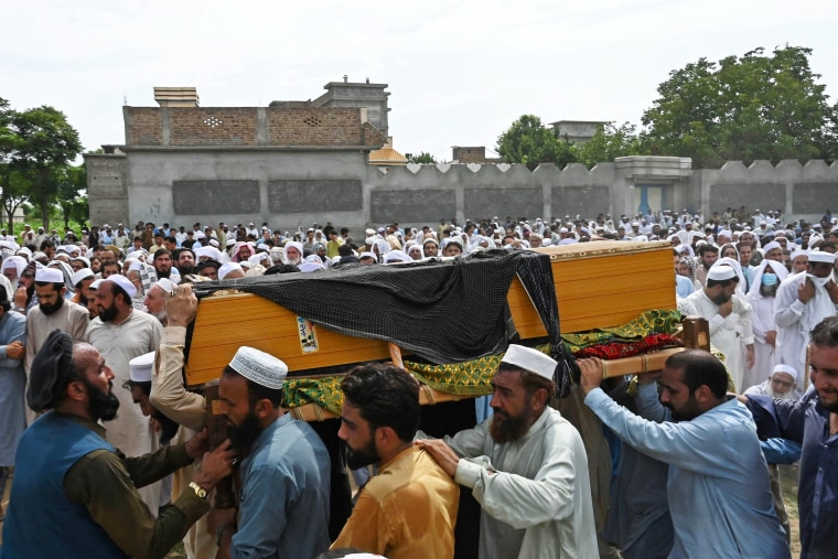 At least 44 people were killed and more than 100 others wounded on July 30 by a suicide bombing at a political gathering of a leading Islamic party in northwest Pakistan, officials said. 
