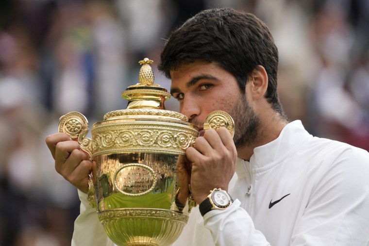 Spanish tennis player Carlos Alcaraz surprises by beating Novak ...