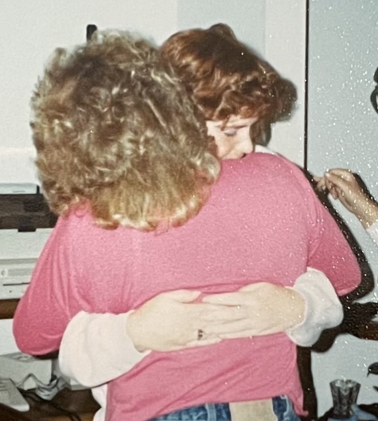 Lori hugging her mother.