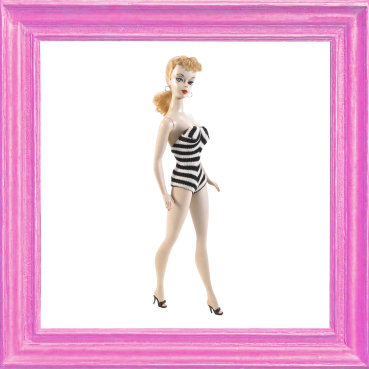 The first Barbie debuted in 1959 wearing a striped mailotte.