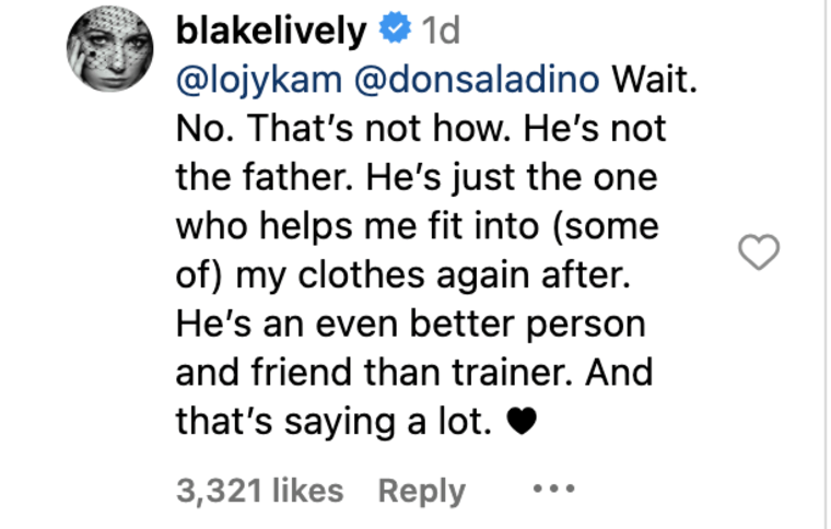 Blake Lively sets the record straight.