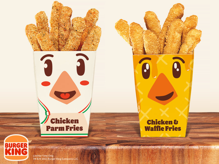 Burger King’s Chicken & Waffle and Chicken Parm Chicken Fries.