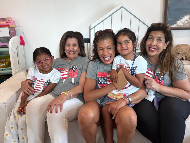 Hoda Kotb enjoyed her 2023 Fourth of July with her mom, Sameha Kotb, sister, Hala Kotb, and two daughters, Haley and Hope.