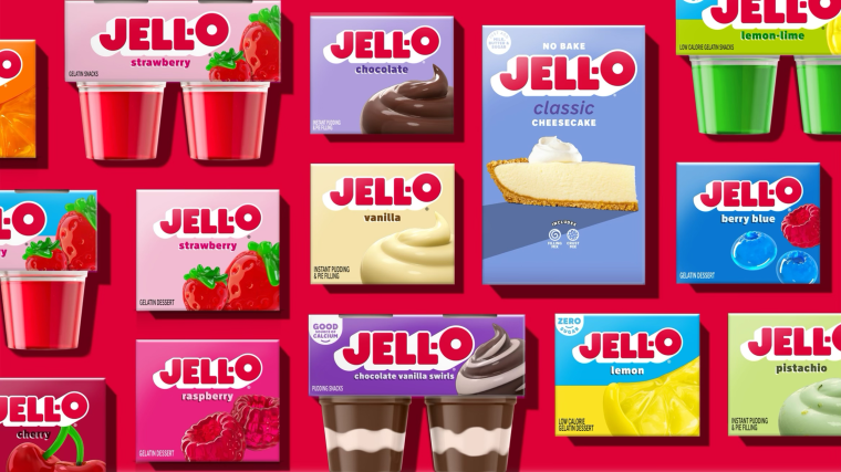 The new Jell-O logo will appear on all packaging along with new designs.
