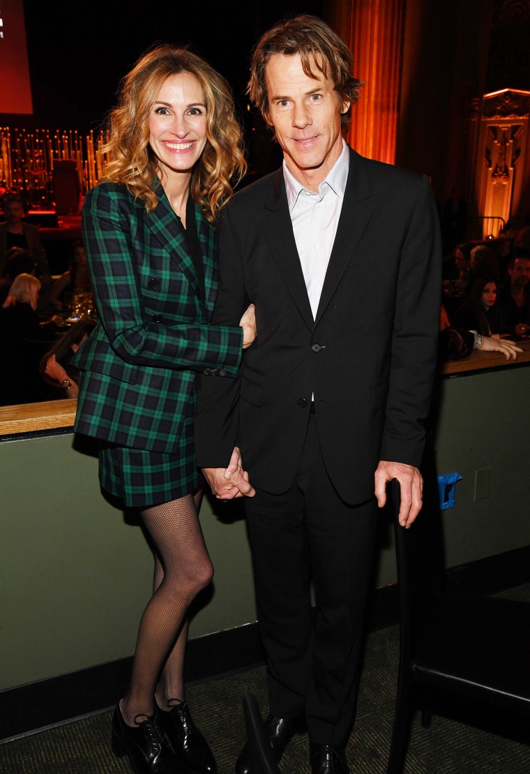 Julia Roberts and Daniel Moder at the CORE Gala on January 15, 2020 in Los Angeles, CA.