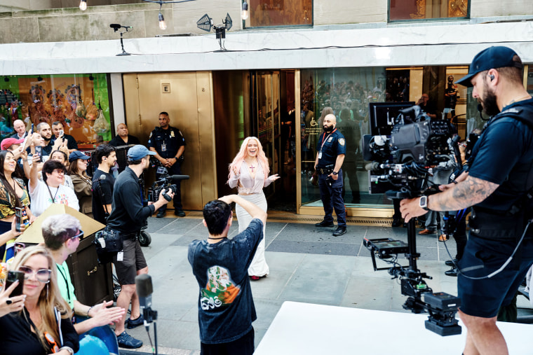 Karol G performs on 30 rock plaza for the TODAY show. 