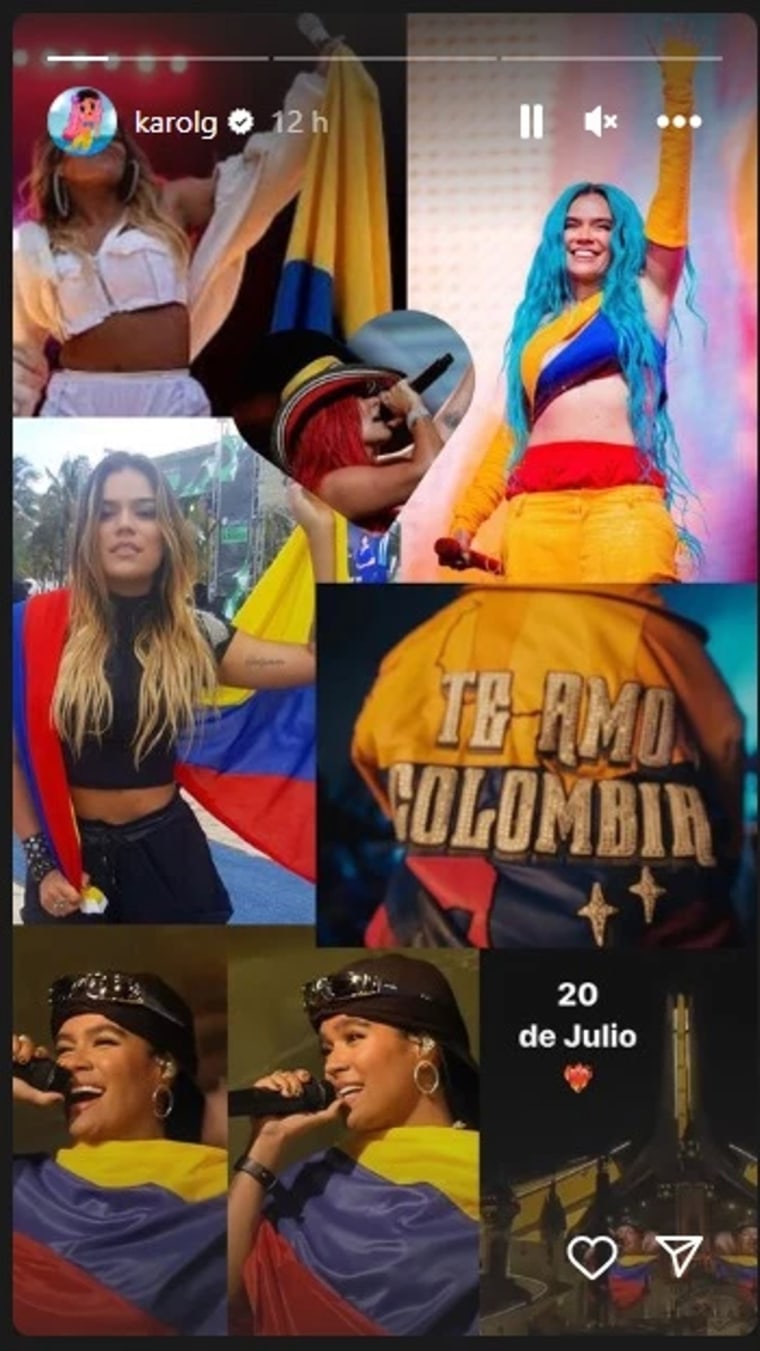 Karol G dice que Colombia es "la reina" y muestra orgullo por Medellín