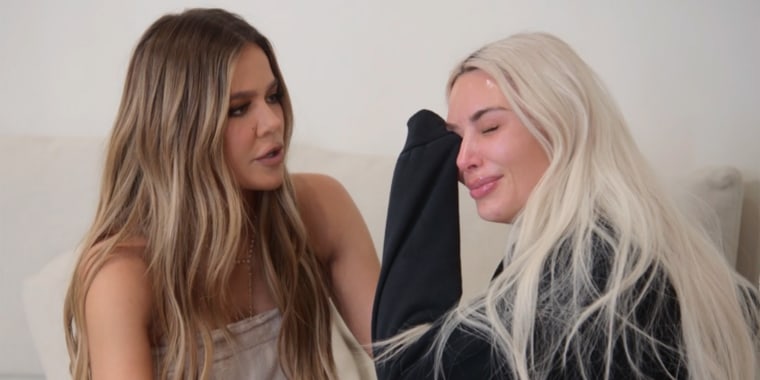 Kim Kardashian got emotional as she opened up to sister Khloé.