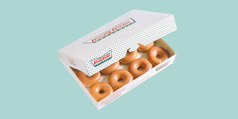 One dozen Original Glazed doughnuts for 86 cents — that's less than 8 cents a doughnut!
