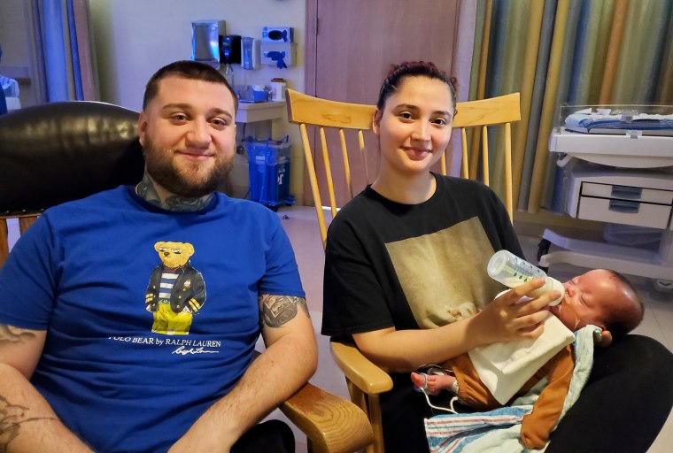 Joseph Gorman and Neyshaliz Angueira's baby Zahraliz, who was born premature at a Connecticut hospital.