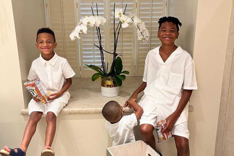 Ne-Yo's sons, Shaffer Chimere Jr. “SJ,” Roman and Mason appear in the singer's Instagram post on July 7.