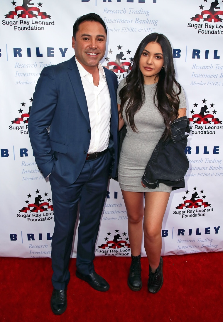 Oscar De La Hoya and daughter Atiana de la Hoya 