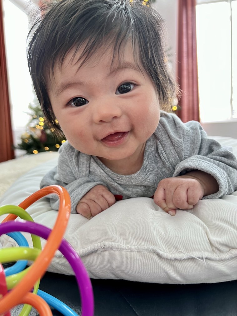 Maddie Mendoza, the new 2023 Gerber Baby, loves being the center of attention, her parents say. 