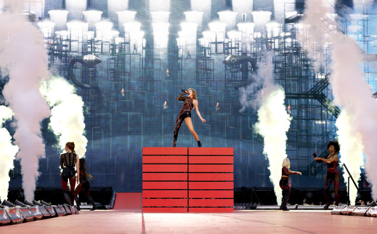 Taylor Swift performs onstage during "Taylor Swift | The Eras Tour " on June 30, 2023 in Cincinnati, Ohio.
