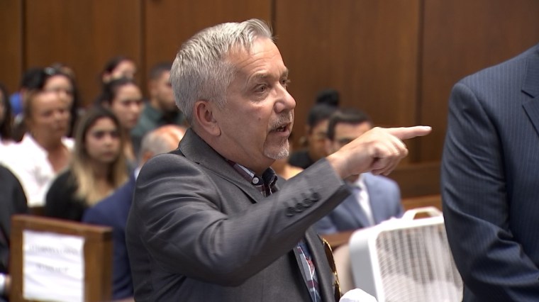 Andrzej Dymka speaks in court on Wednesday, Aug. 2, 2023.