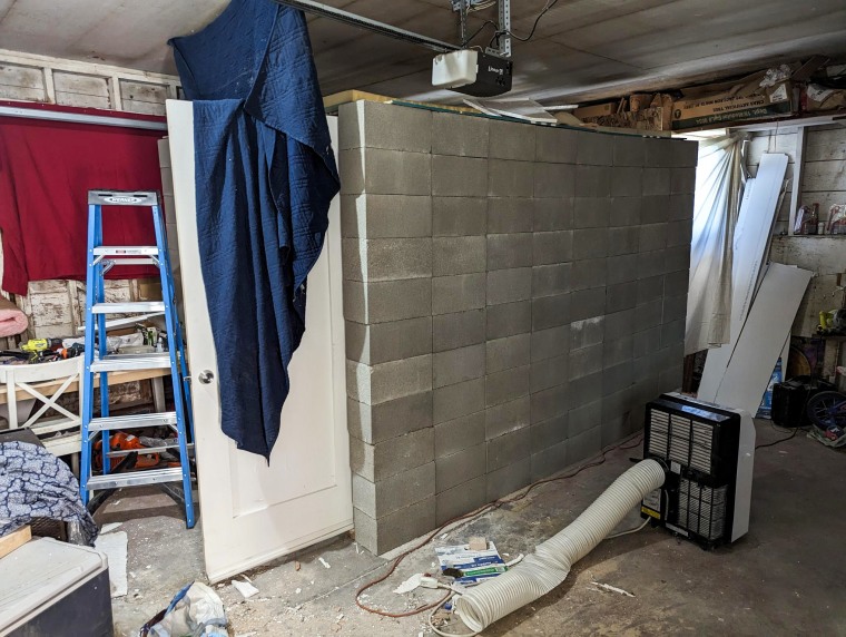 A cinderblock cell in a home in Klamath Falls, Ore.