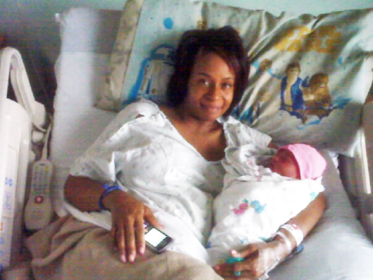 Reagan Merriweather with her mother Janea Ivory.