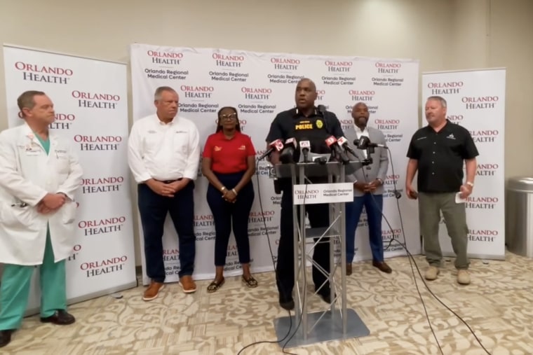 Orlando Police Chief Eric Smith speaks at a press conference on Aug. 5, 2023.