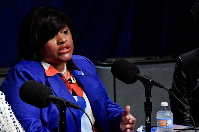 Minyon Moore speaks during "SiriusXM's Progress Channel Presents: For Colored Girls Who Have Considered Politics, A Women's History Month Panel" in Washington, D.C. on March 28, 2017 . 