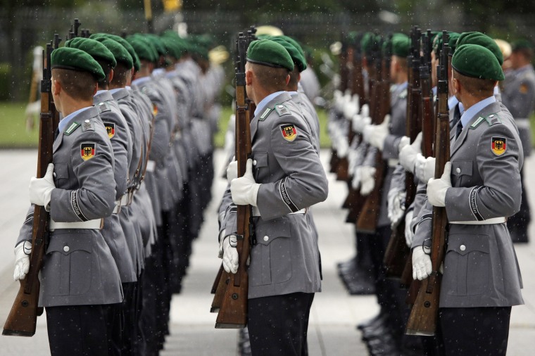 Soldiers of the honor guard in Berlin