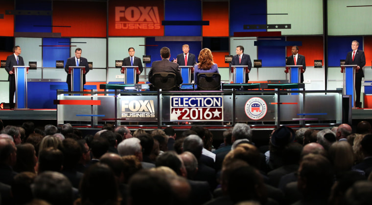 Presidential candidates participate in the Fox Business Republican debate