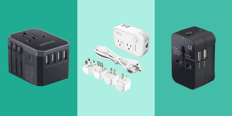 Travel Adapter, Worldwide All in One Universal Travel Adaptor Wall AC Power  Plug Adapter Wall Charger with Dual USB Charging Ports for USA EU UK AUS