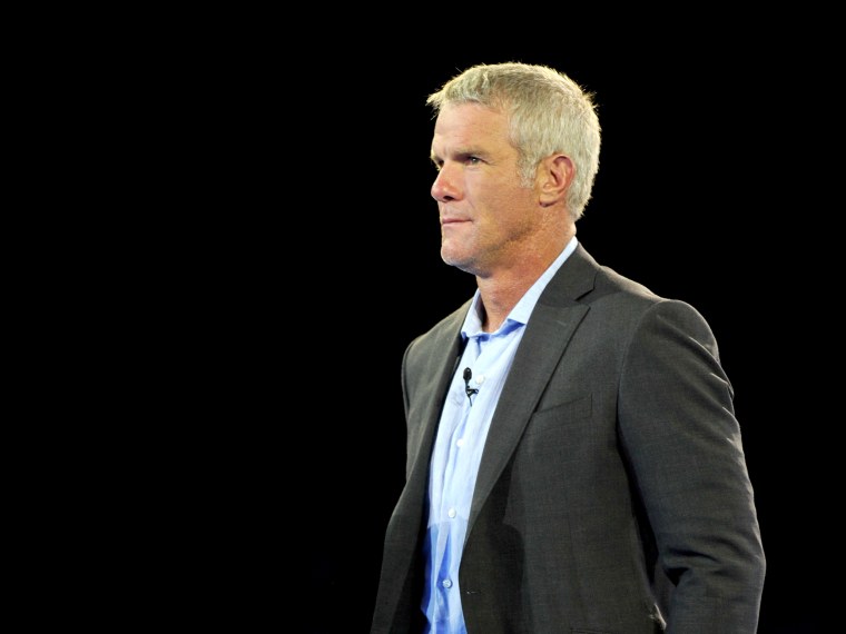 Brett Favre during the Pro Football Hall of Fame Gold Jacket Dinner in Canton, Ohio